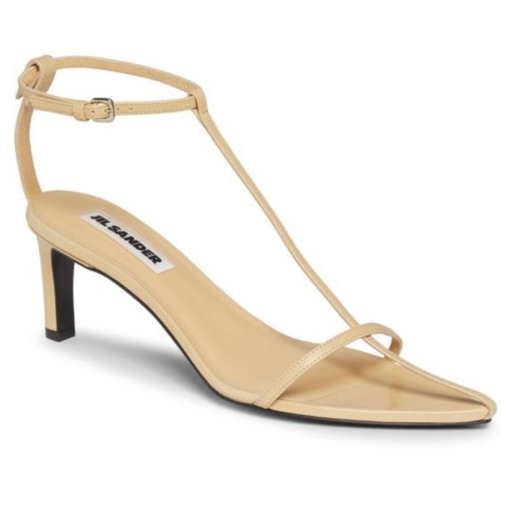 JIL SANDER
65MM Leather Sandals OAK (nude color) size 41 , US 10